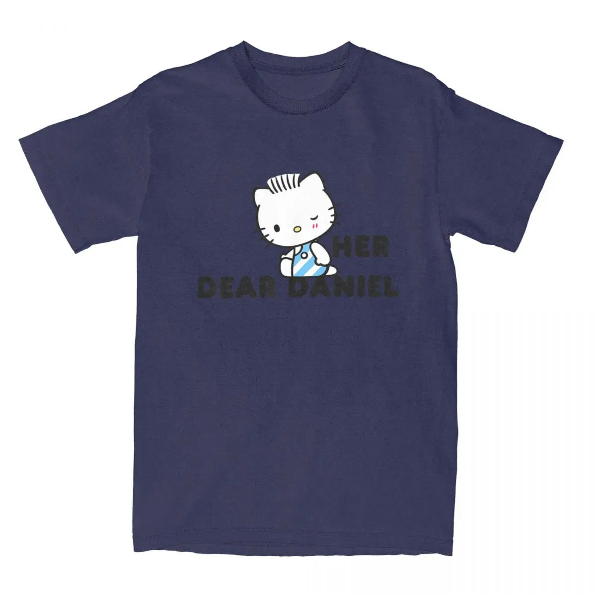 Hello Kitty Dear Daniel Couples T-Shirt for Men Women Vintage Cotton Tee Shirt Round Neck Short Sleeve T Shirt Classic Clothes