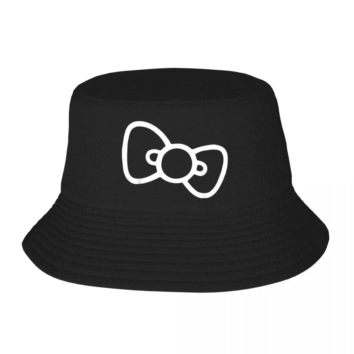 Men Women Bob Hat Hello Kitty Retro Bow Spring Picnic Headwear Lightweight Outdoor Fishing Caps Boonie Hat Birthday Gift