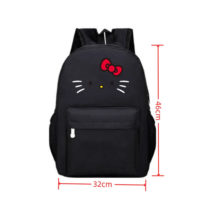Women Backpack Hello Kitty Printing Travel Bag Large Capacity 12.6inch*18.11inch Laptop Backpack Oxford Cloth Material 20-35L