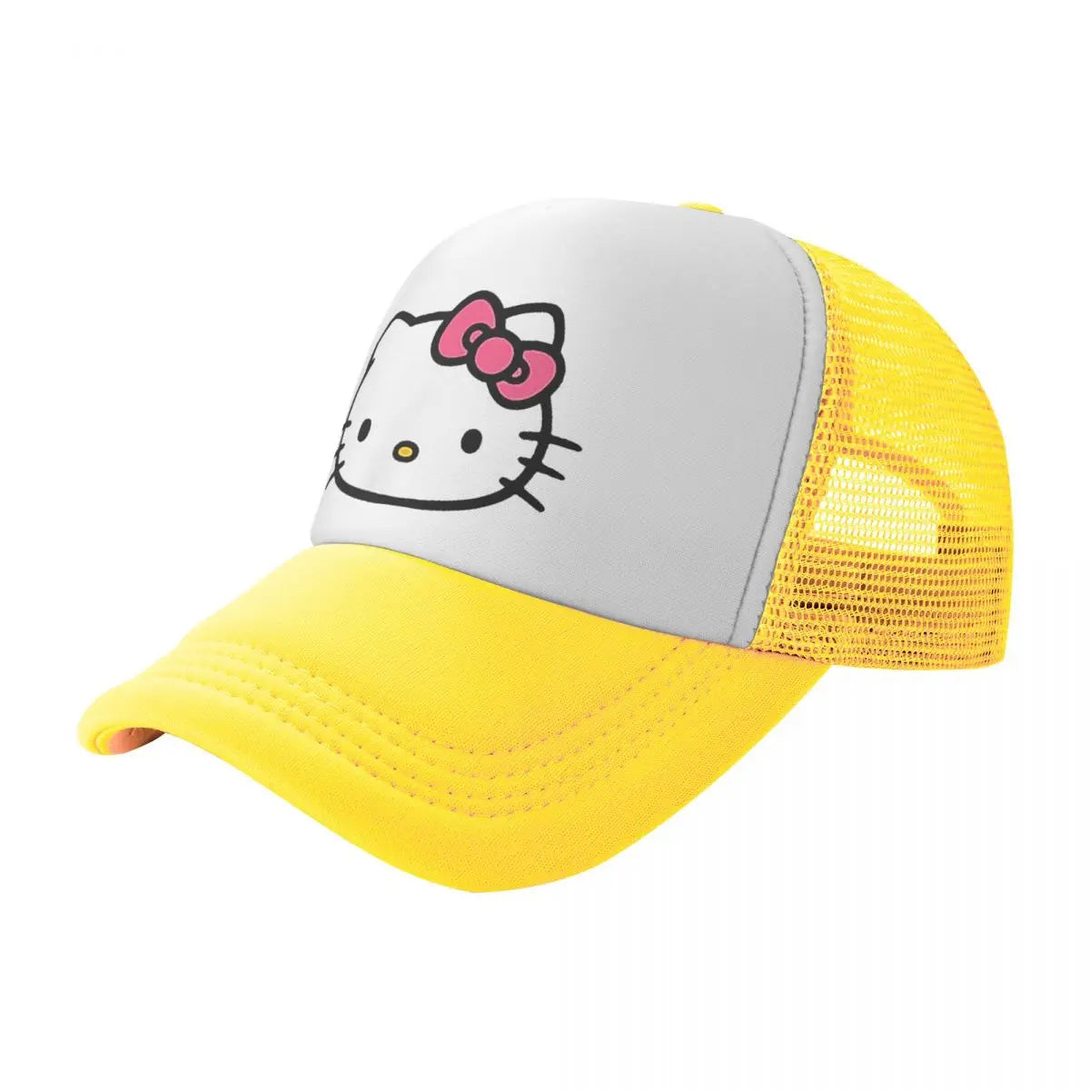 Hello Kitty Front And Back Logo Trucker Hats Outdoor Mesh Baseball Caps Dad Hat Sun Hats Adjustable Dad Hat Wholesale New