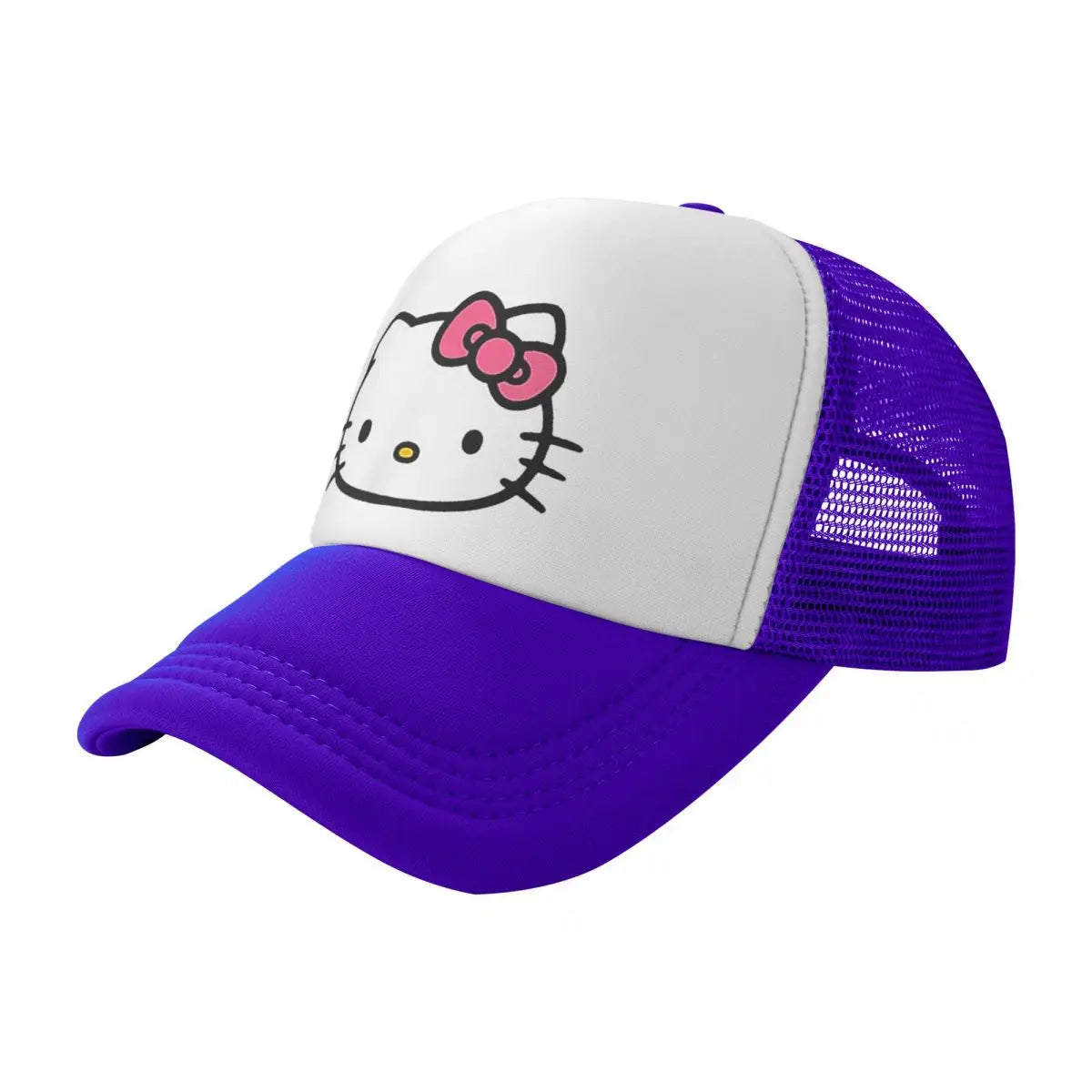 Hello Kitty Front And Back Logo Trucker Hats Outdoor Mesh Baseball Caps Dad Hat Sun Hats Adjustable Dad Hat Wholesale New